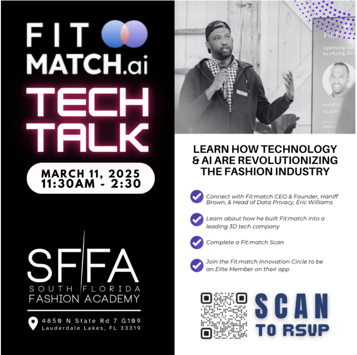 Tech Talk with Fit:match Founder - Mar 11 - South Florida Fashion Academy